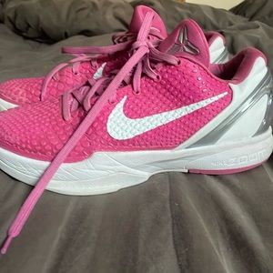 think pink kobe 6s size 8 worn 5 times!